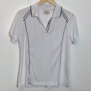 EUC EP Pro Tour Tech‎ White & Black Golf Polo Shirt